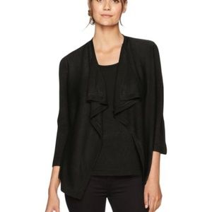 Sag Harbor Women's 3/4 Sleeve Waterfall Front 2fer
